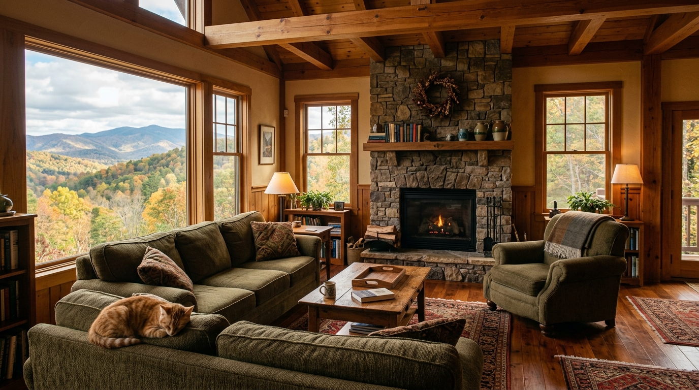 Professional upholstery cleaning on a fabric sofa in Eastern Tennessee
